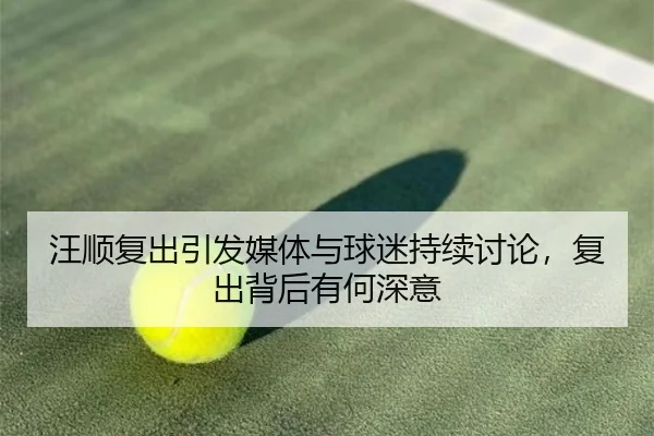 汪顺复出引发媒体与球迷持续讨论，复出背后有何深意